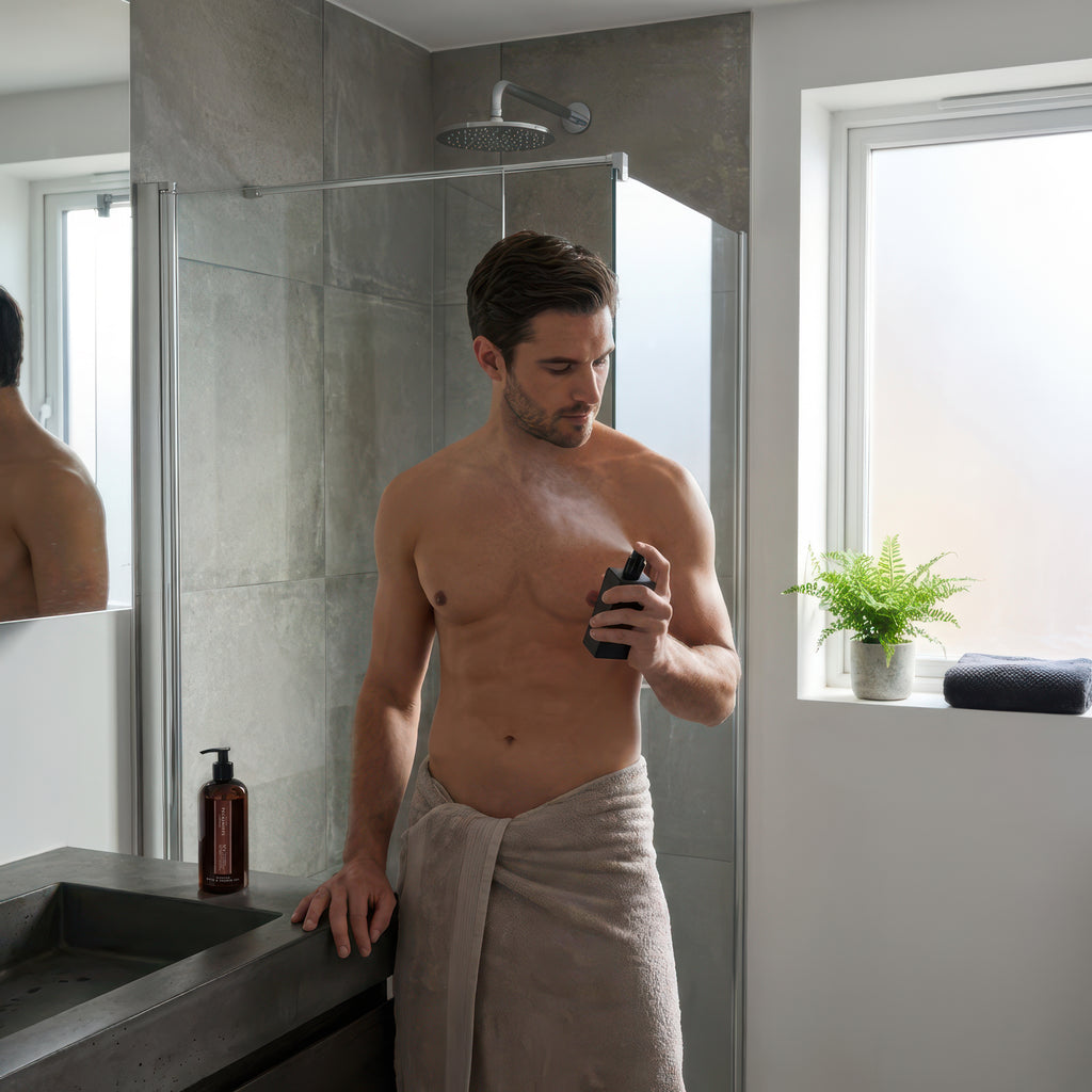 Pecksniff’s Men’s Body Duo Set – Bourbon & Mandarin Scented Bath & Shower Gel 250ml & Body Spray 100ml – Luxury Grooming Gift Set for Him