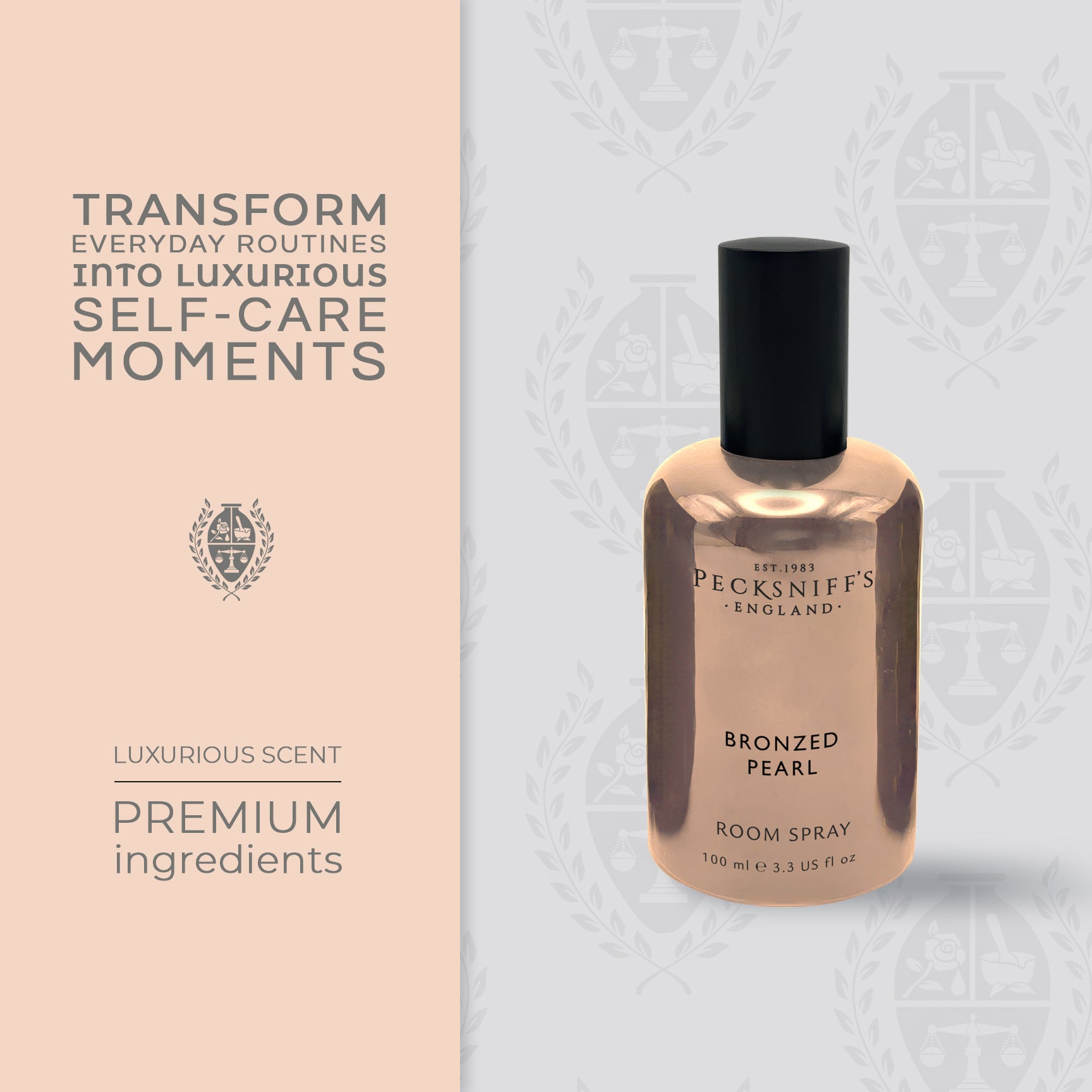 Pecksniffs Bronzed Pearl Room Spray | 100ml/3.38 Fl Oz