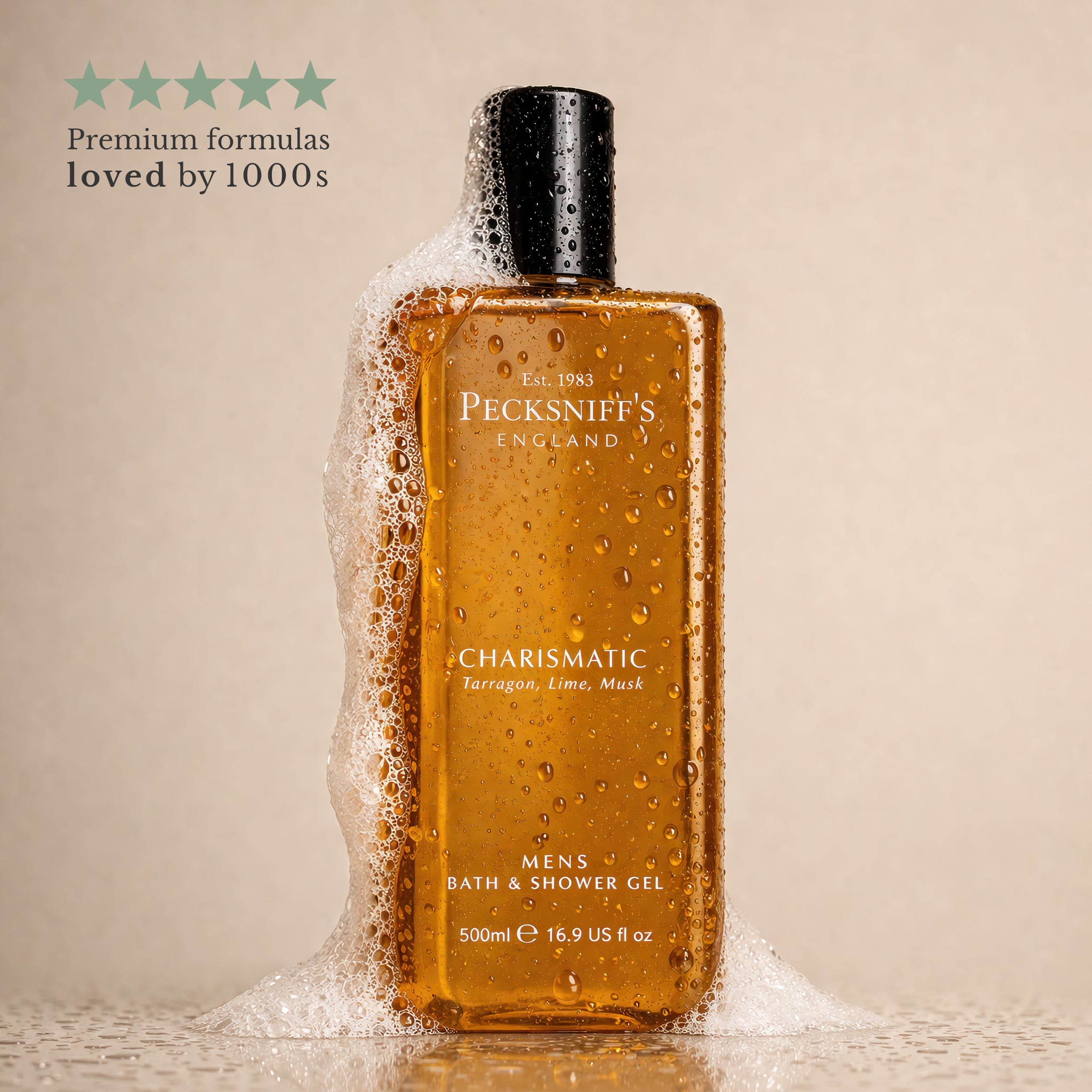 Pecksniffs Charismatic Men's Bath and Shower Gel | 500ml /16.9 Fl Oz