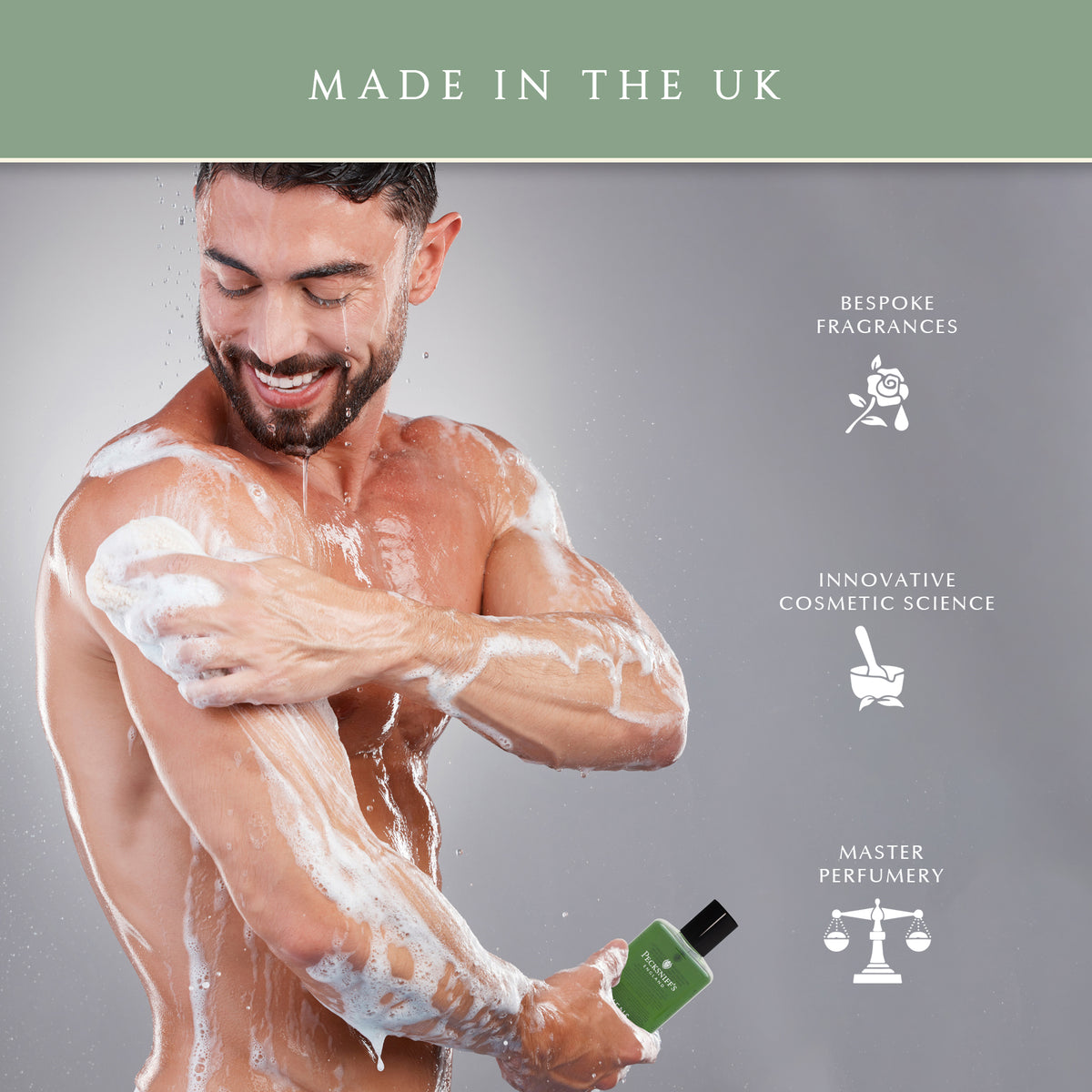 Pecksniffs Classic Men's Bath and Shower Gel | 500ml /16.9 Fl Oz