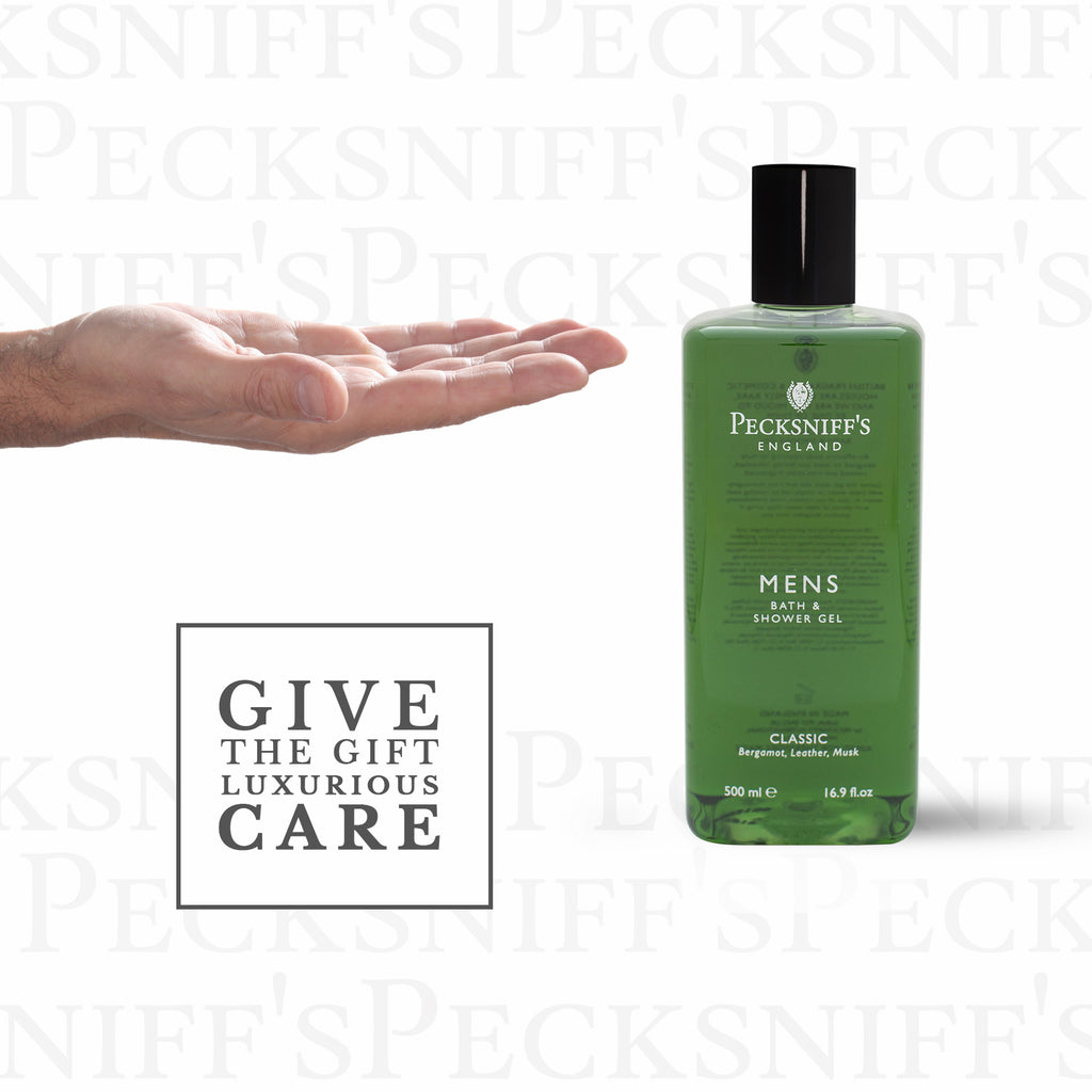 Pecksniffs Classic Men's Bath and Shower Gel | 500ml /16.9 Fl Oz