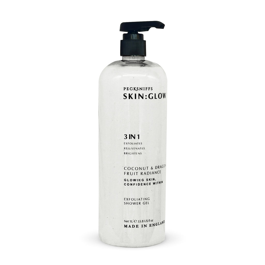 Pecksniffs Coconut & Dragon Fruit Radiance Exfoliating Shower Gel | 1000 ml / 33.80 Fl Oz