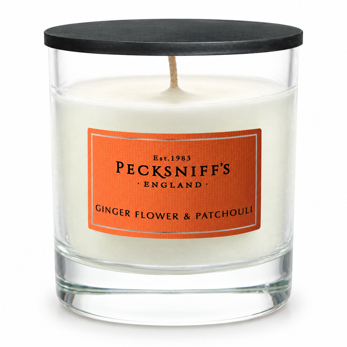 Pecksniff's Classic Ginger Flower & Patchouli Scented Candle | 1 Wick, 184g/6.49oz