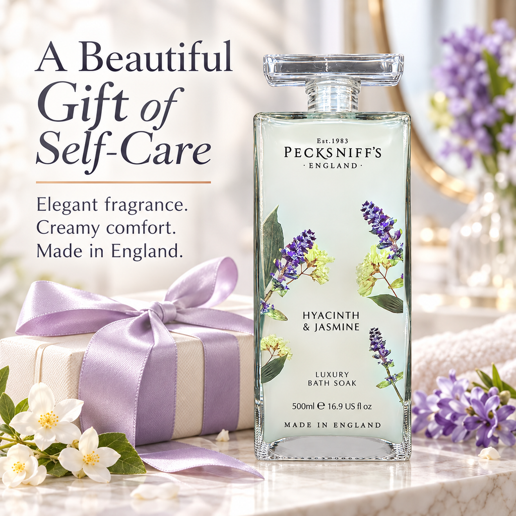 Pecksniff's Hyacinth & Jasmine Bath Soak Decanter | 500ml/16.9 Fl Oz