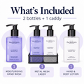 Pecksniff's Lavender & White Tea Classic Hand Wash, Lotion & Caddy