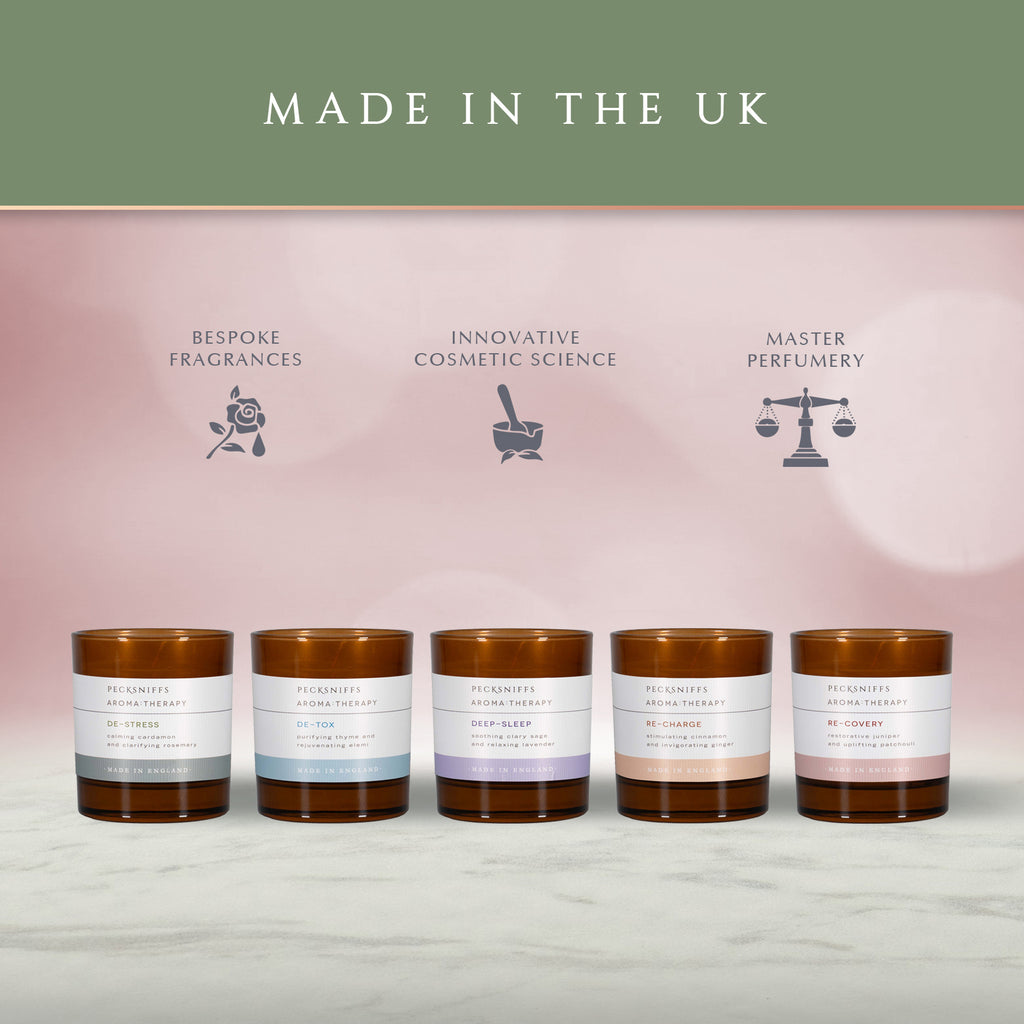 Pecksniffs Amber De-Stress  Aroma Therapy Candle | 1 Wick, 184g/6.49oz