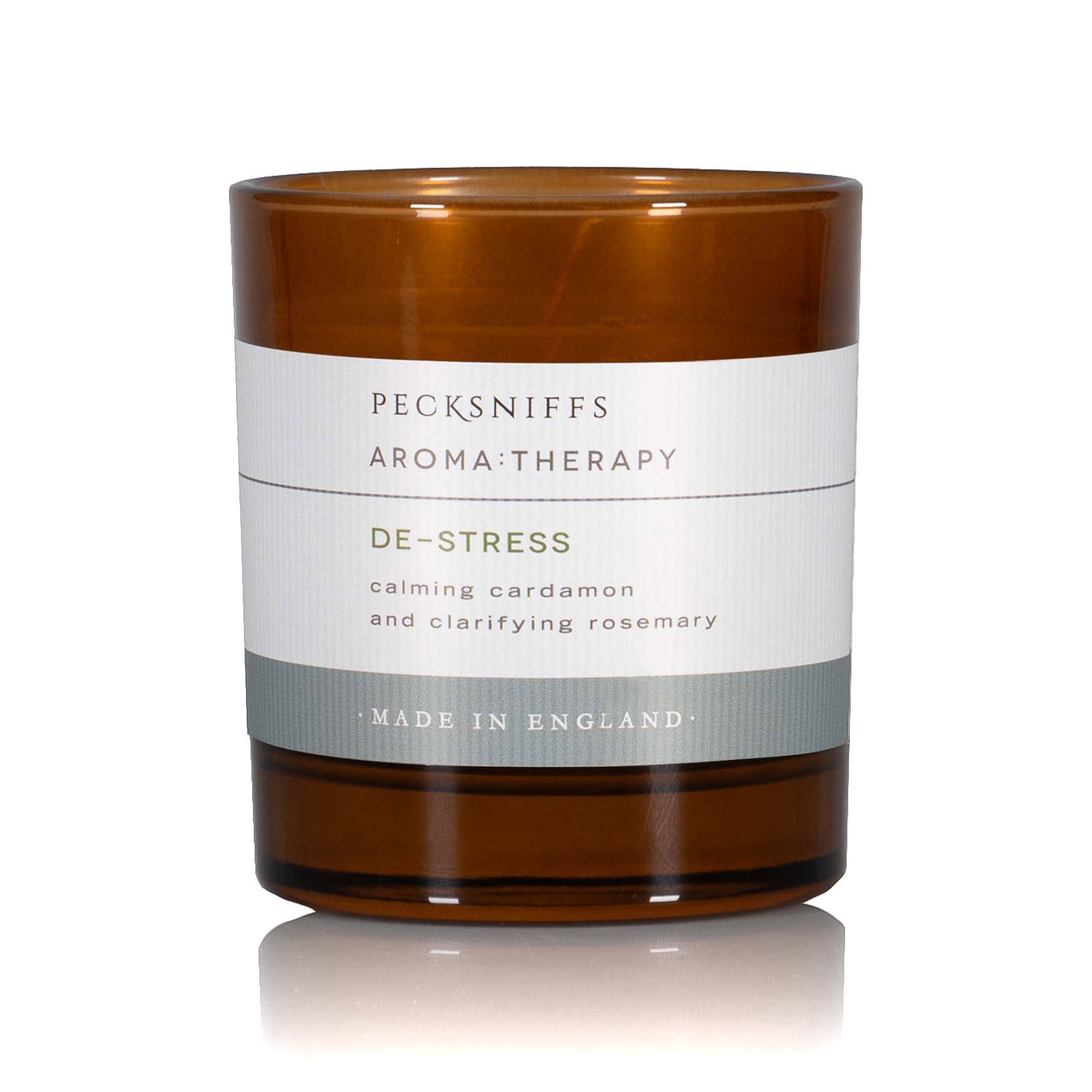Pecksniffs Amber De-Stress  Aroma Therapy Candle | 1 Wick, 184g/6.49oz