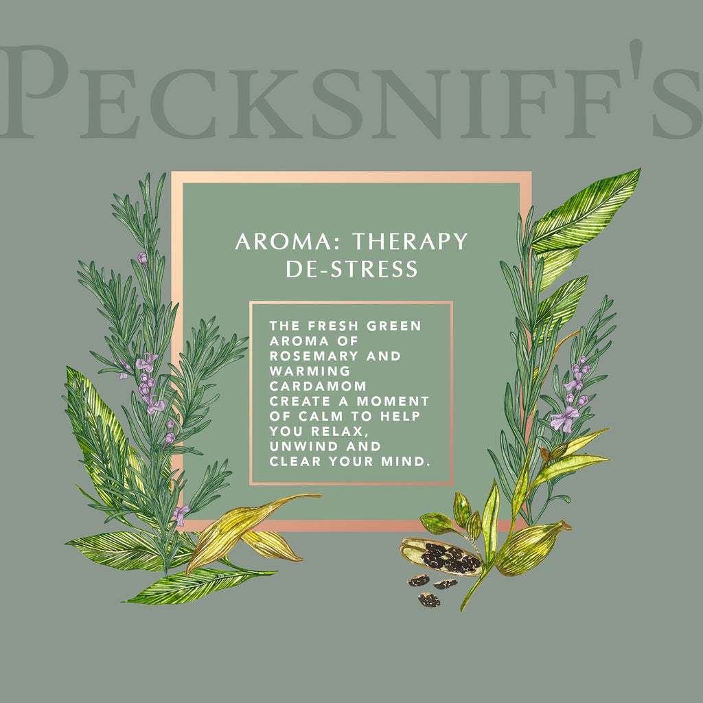 Pecksniff's Aroma:Therapy De-Stress Duo Caddy, 500 ml/16.9 fl oz Hand Wash and 500 ml/16.9 fl oz Hand & Body Lotion