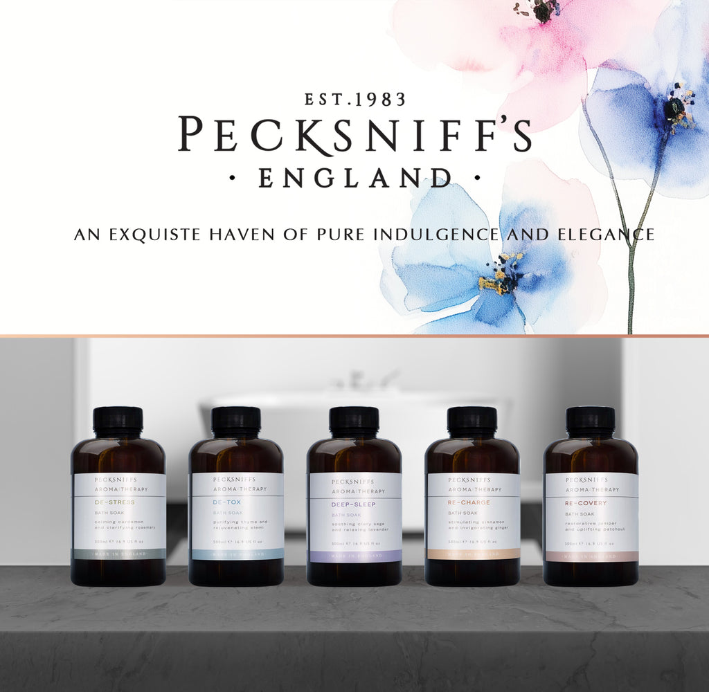 Pecksniff's Aroma:Therapy De-Stress Bath Soak Decanter | 500ml/16.9 Fl Oz