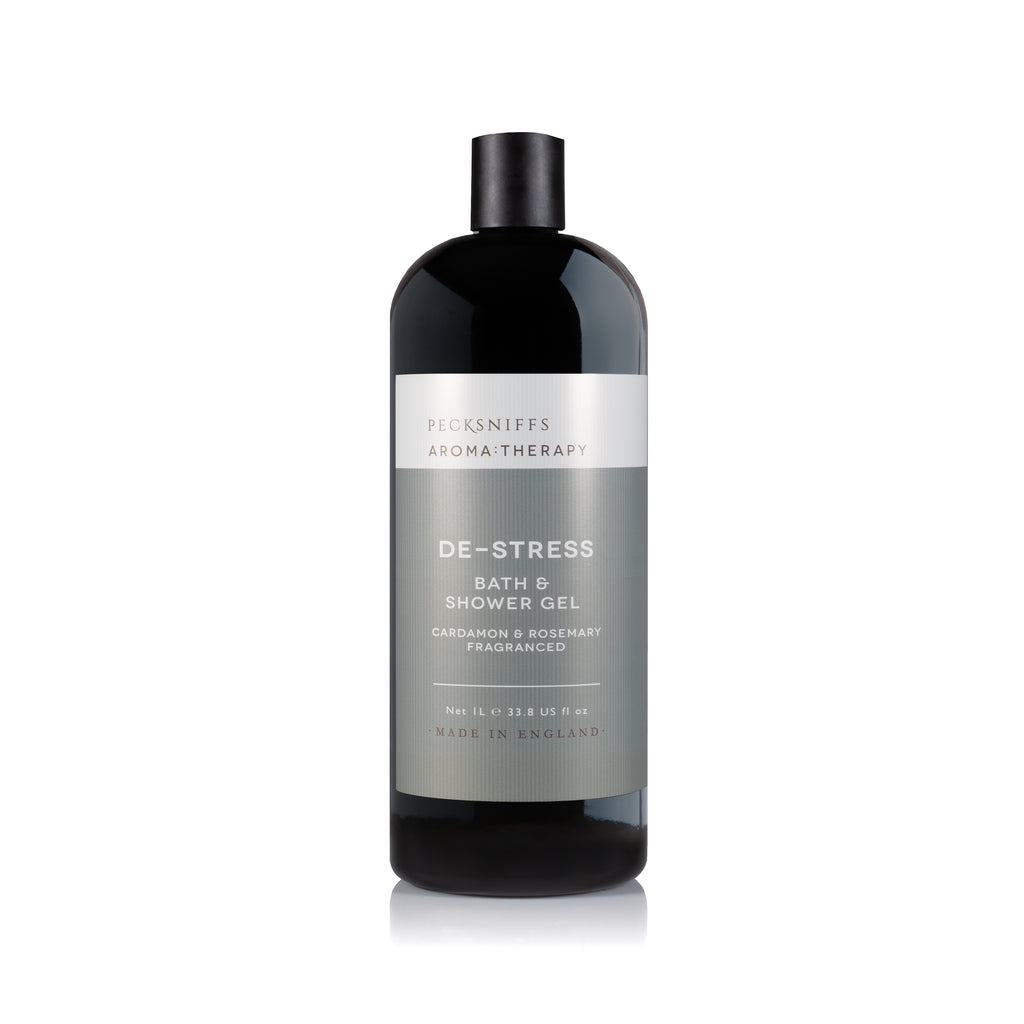 Pecksniff's Aroma:Therapy De-Stress Shower Gel – Luxurious Moisturizing Bath & Body Cleanser, 1000 ml/33.8 fl oz Bottle