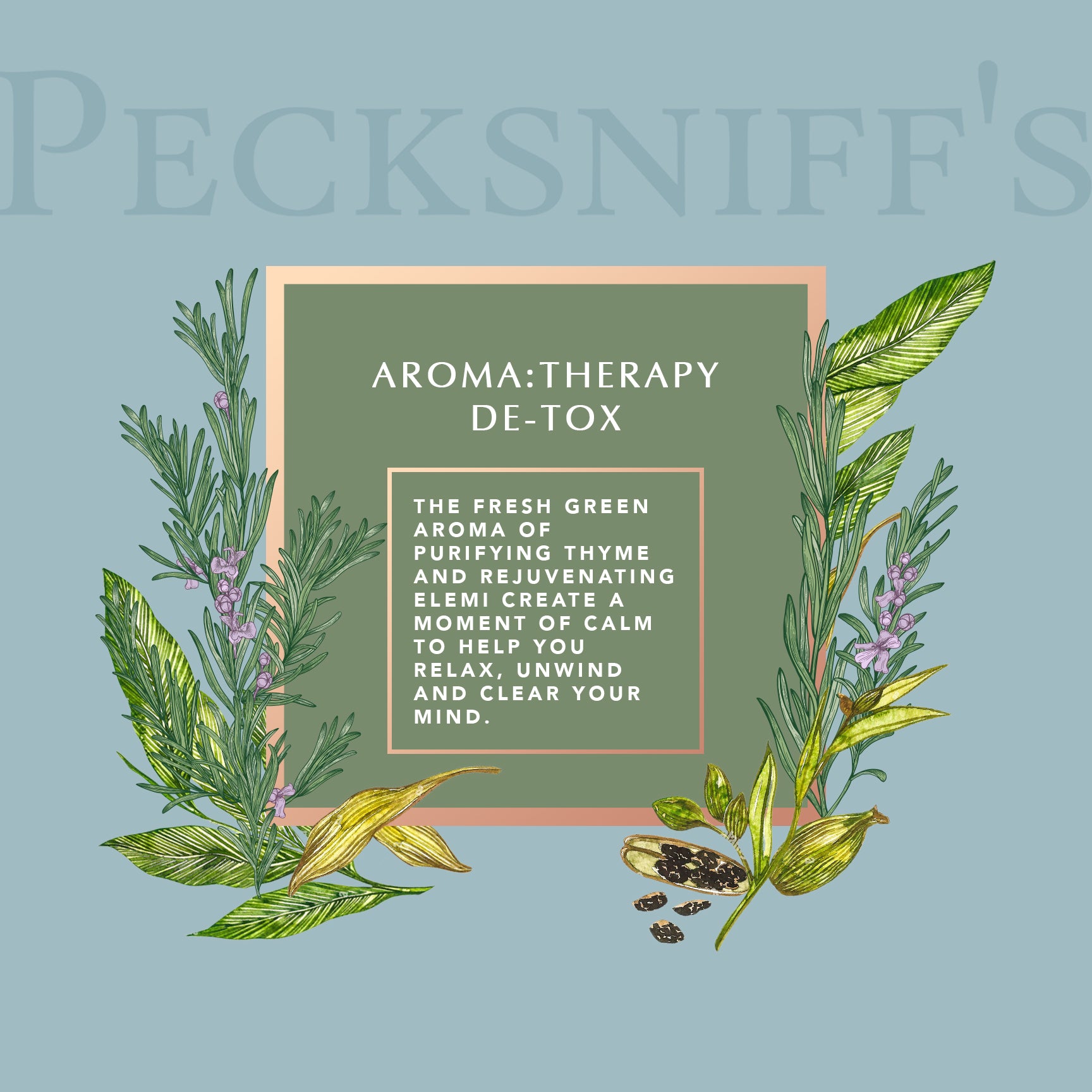 Pecksniff's De-tox Luxury Scented Candle | 1 Wick, 100 g/3.5 oz