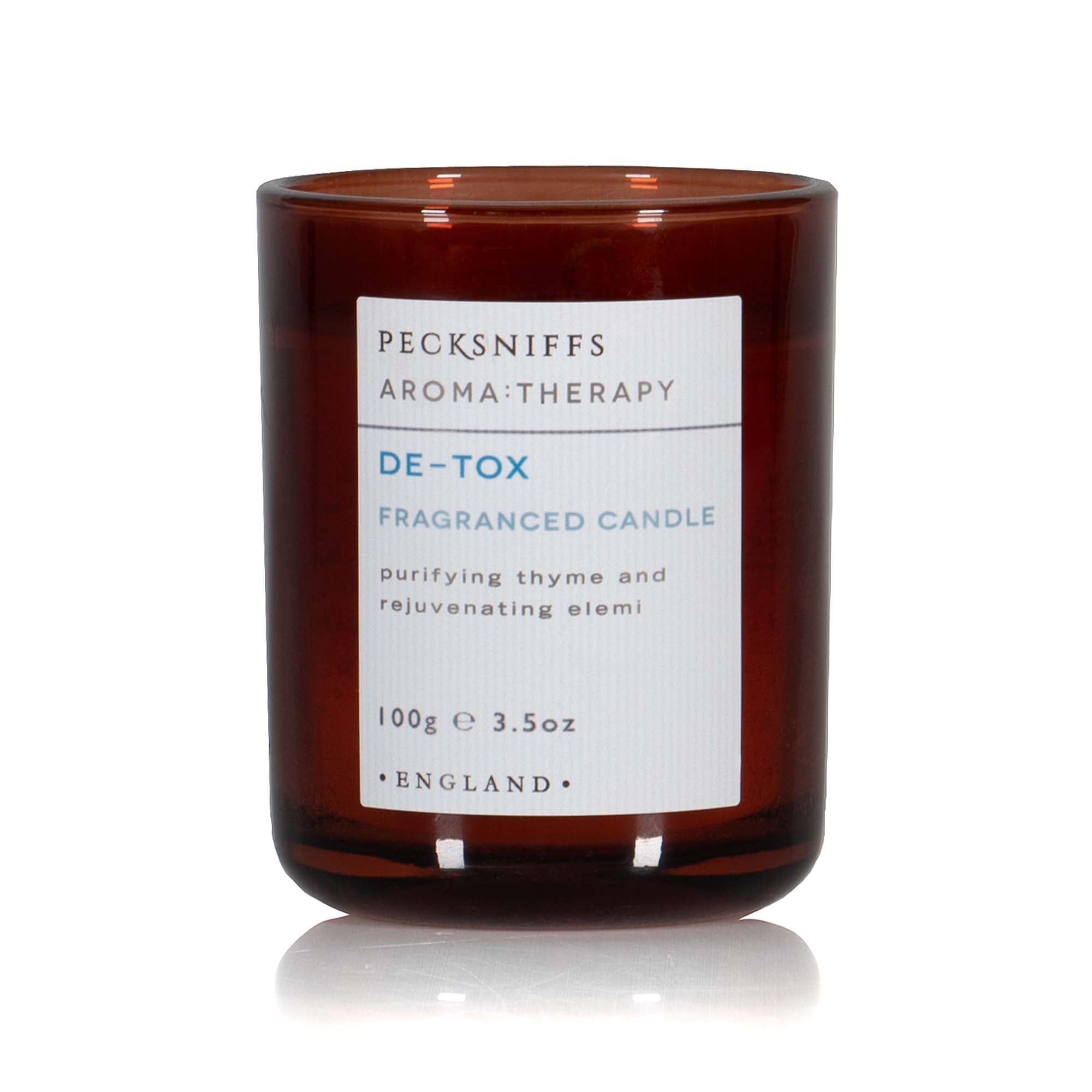 Pecksniff's De-tox Luxury Scented Candle | 1 Wick, 100 g/3.5 oz