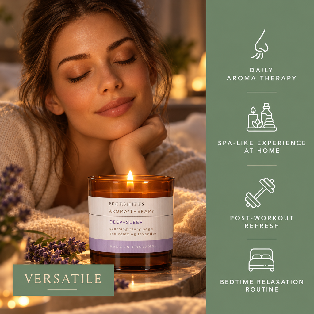 Pecksniffs Amber Deep-Sleep Aroma Therapy Candle | 1 Wick, 184g/6.49oz