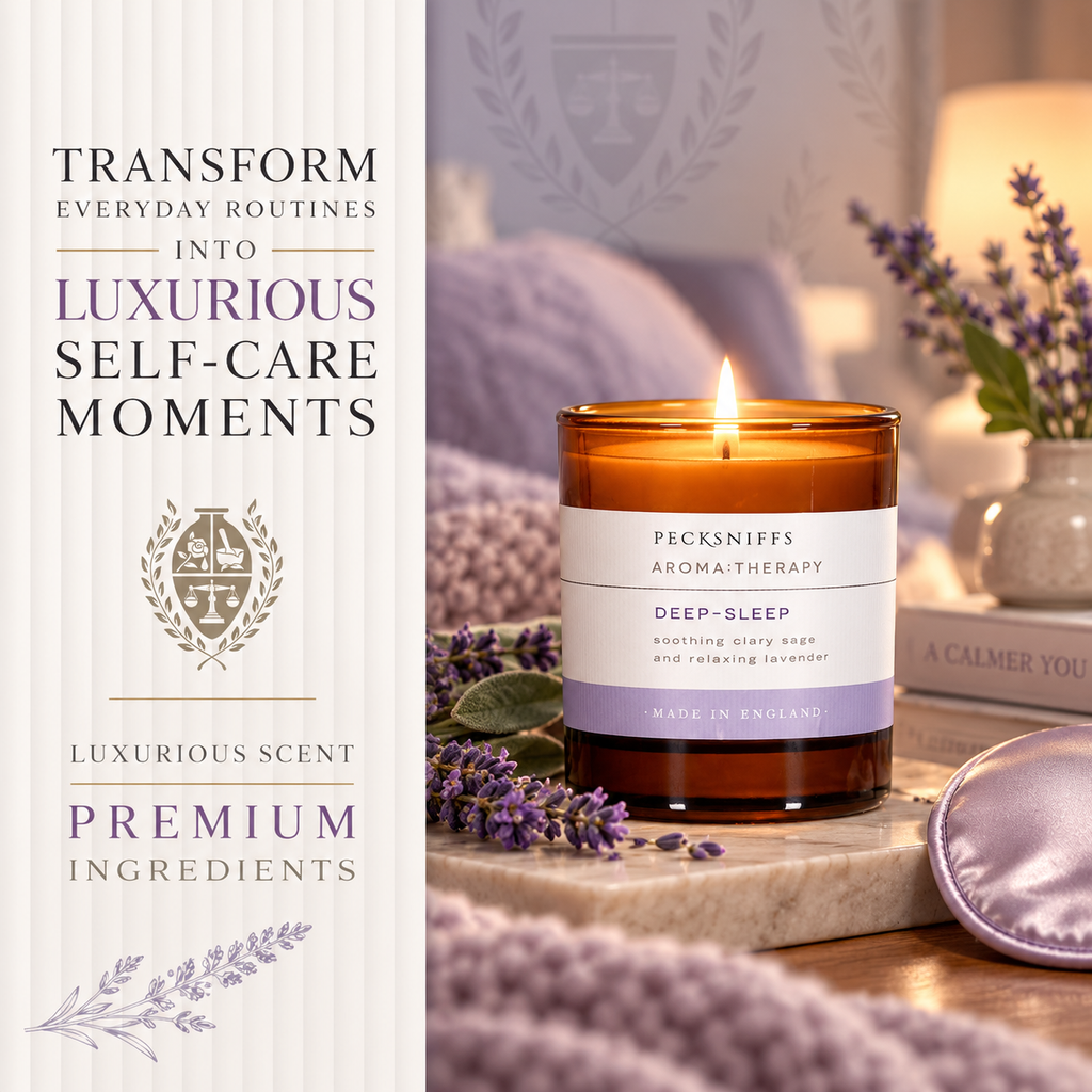 Pecksniffs Amber Deep-Sleep Aroma Therapy Candle | 1 Wick, 184g/6.49oz