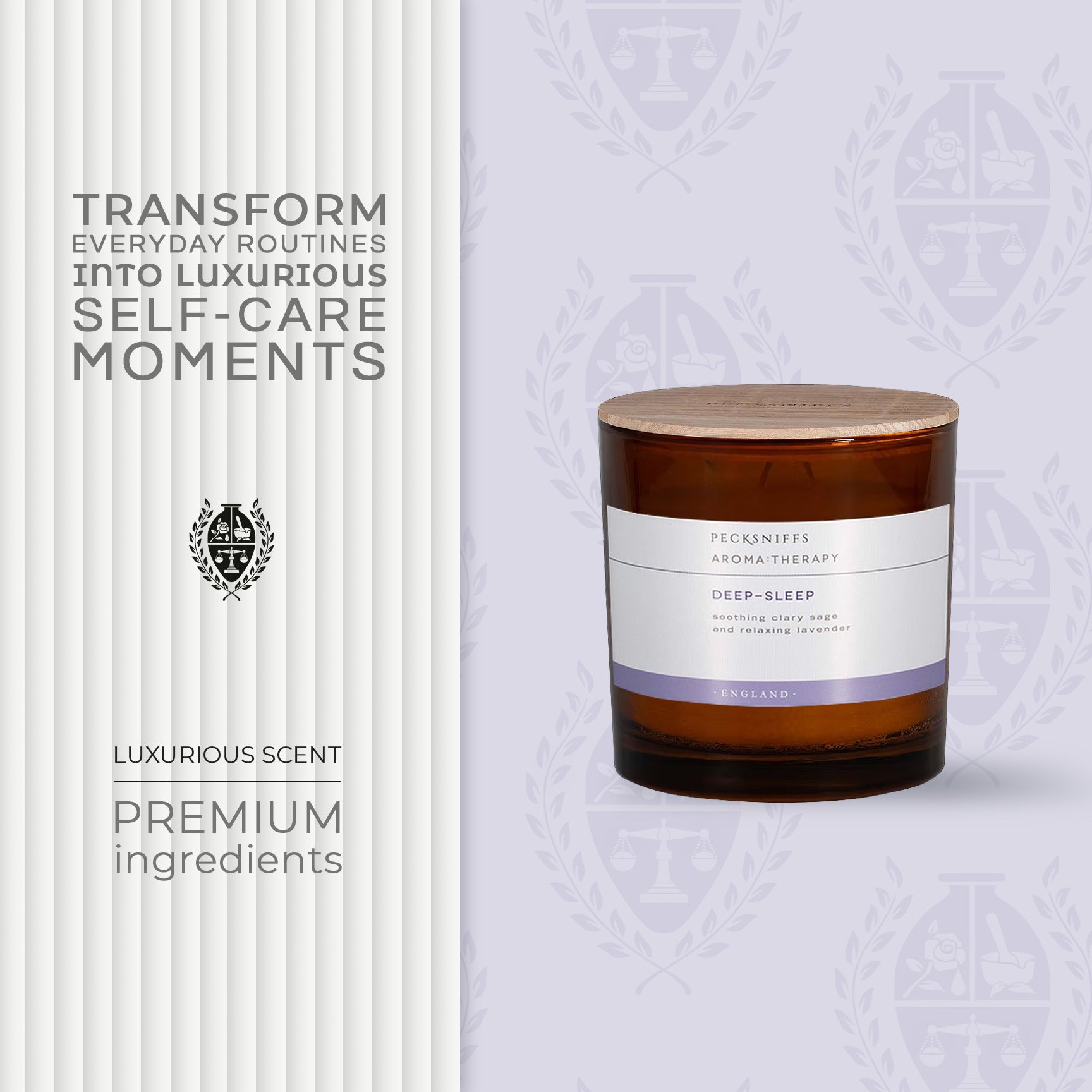 Pecksniffs Amber Deep Sleep Candle | 3 Wicks, 550g/19.40oz