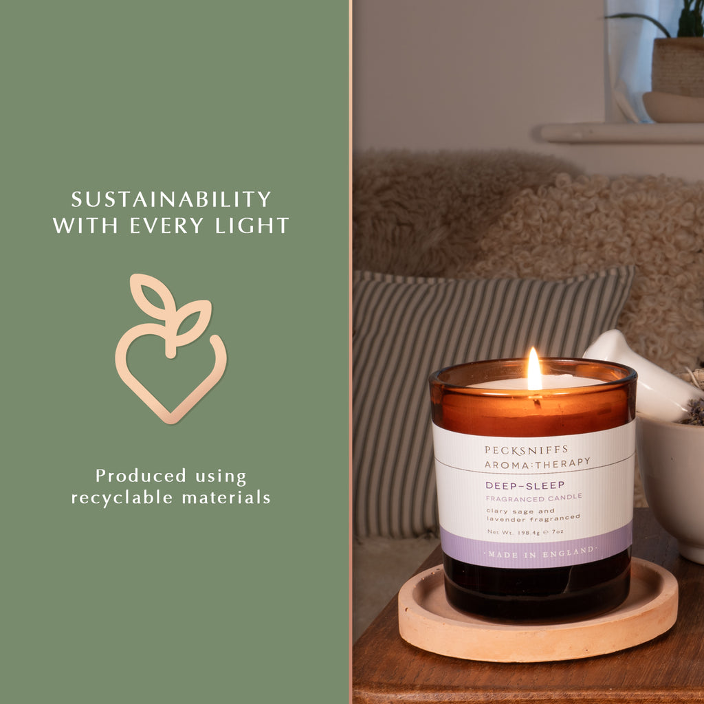 Pecksniffs Amber Deep-Sleep Aroma Therapy Candle | 1 Wick, 184g/6.49oz