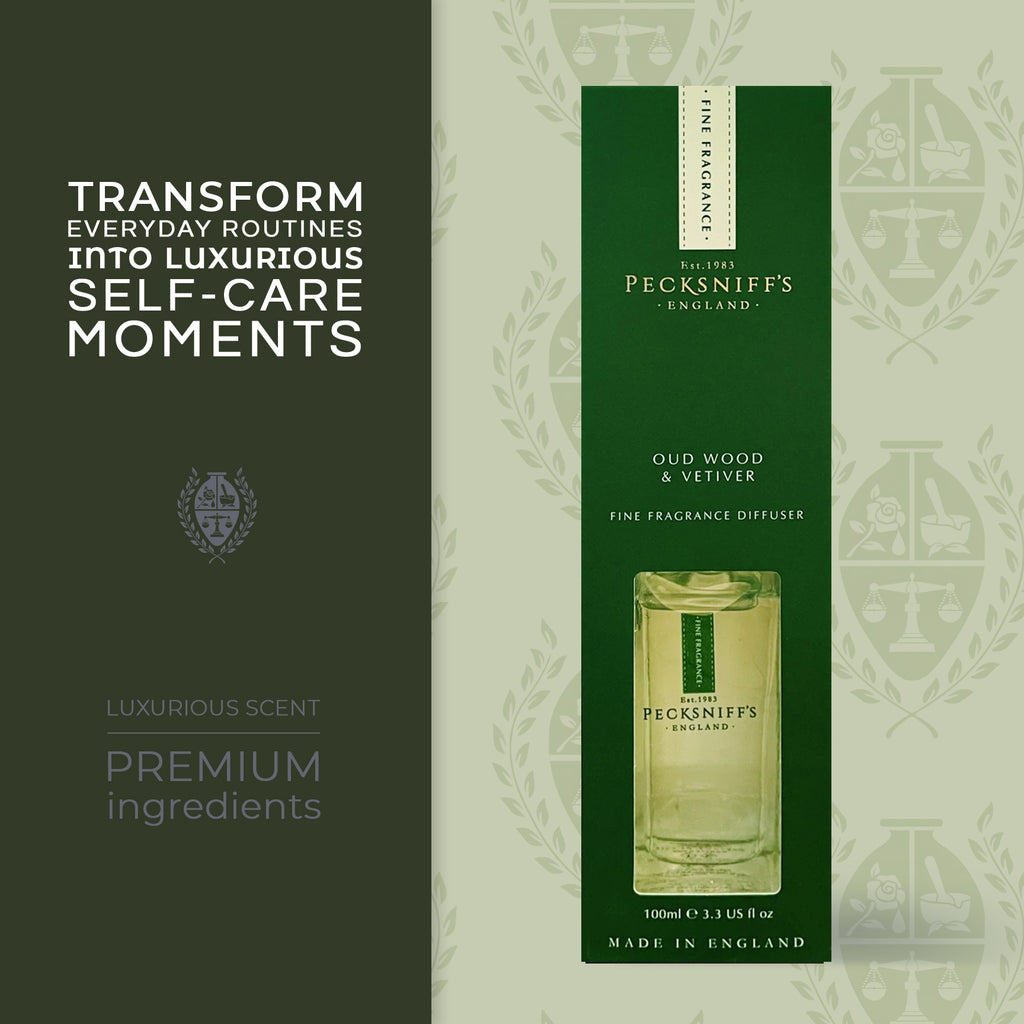 Pecksniffs Oudwood & Vetiver Diffuser | 100ml/3.38 Fl Oz