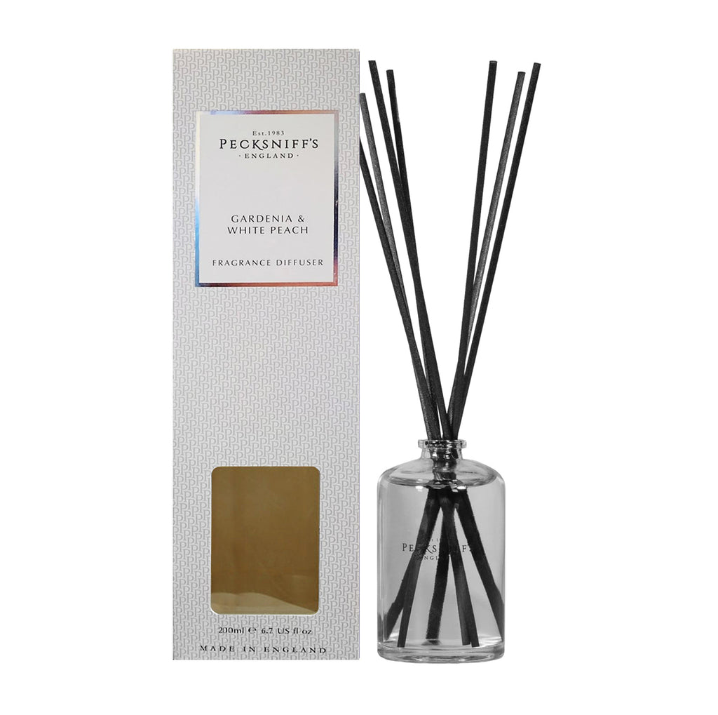 Pecksniffs Gardenia & White Peach Diffuser | 200ml/6.76 Fl Oz