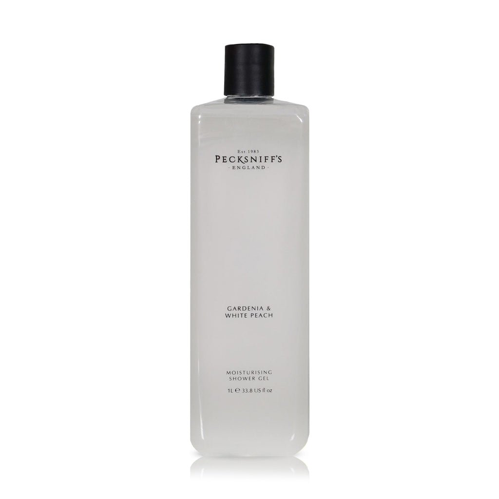 Pecksniffs Gardenia & White Peach Moisturizing Shower Gel | 1000 ml / 33.80 Fl Oz