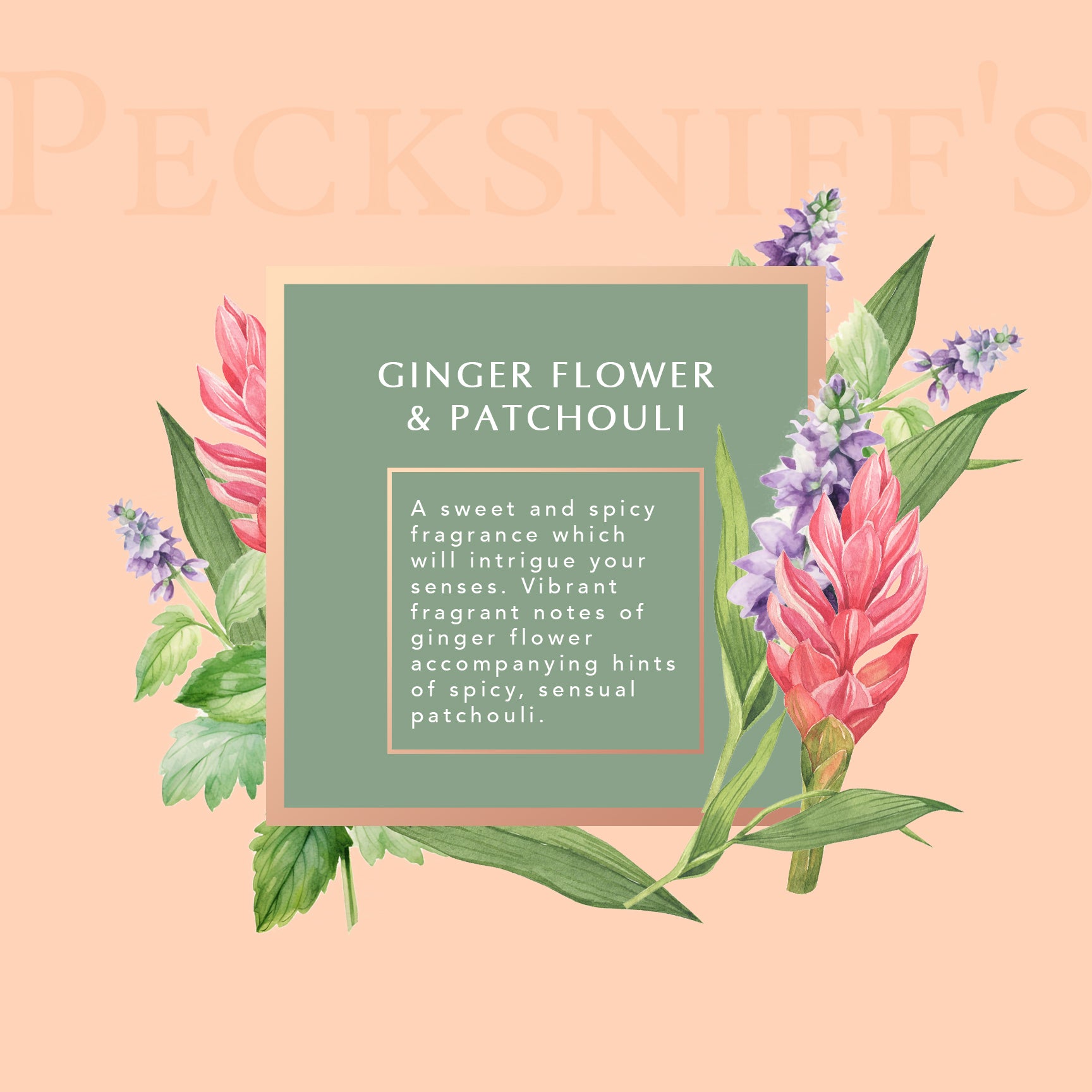 Pecksniff’s GingerFlower & Patchouli Foaming Bath Soak – Luxury Bubble Bath, 1L / 33.8 fl oz, Made in England