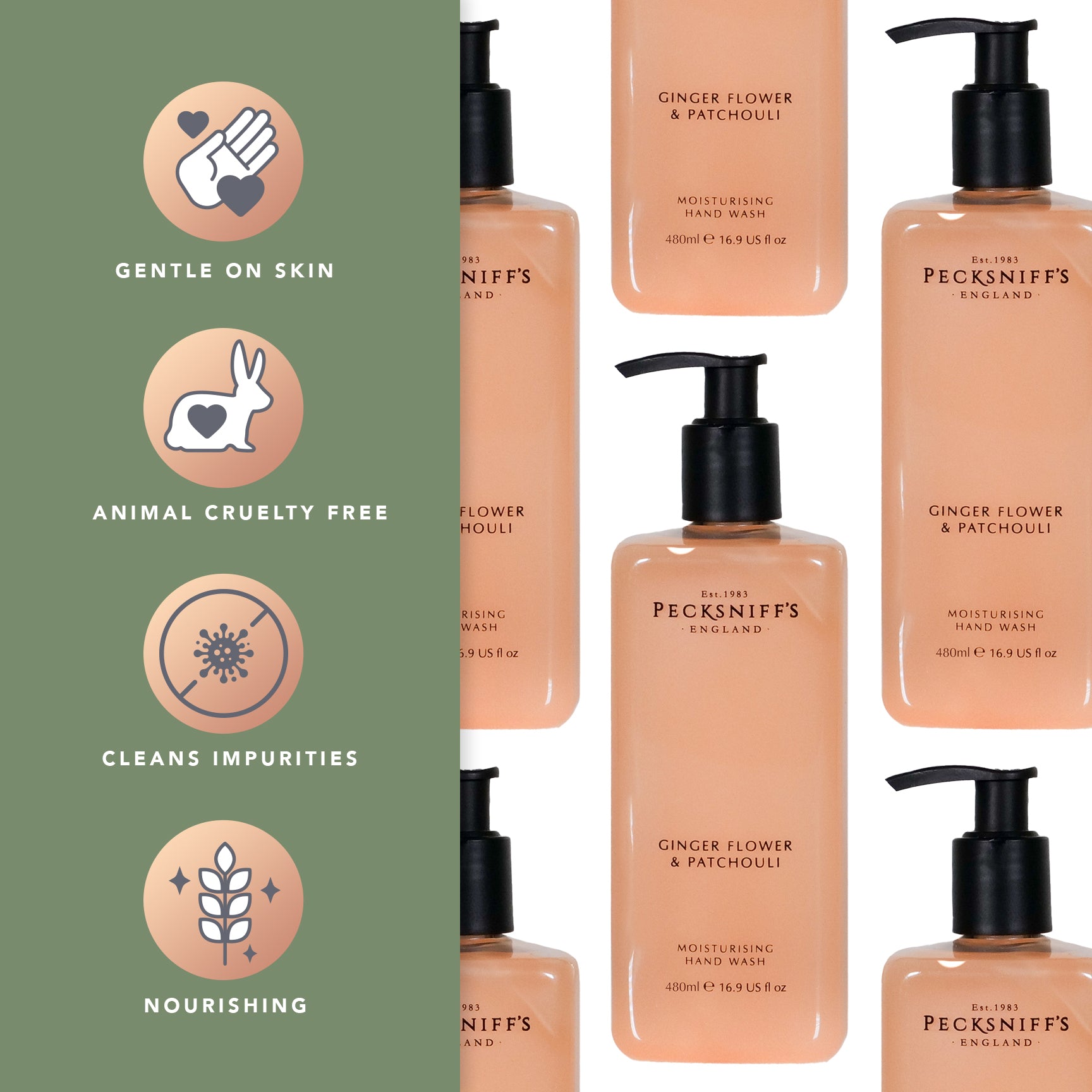 Pecksniff's Ginger Flower and Patchouli Hand Wash 480ml/16.2 fl oz