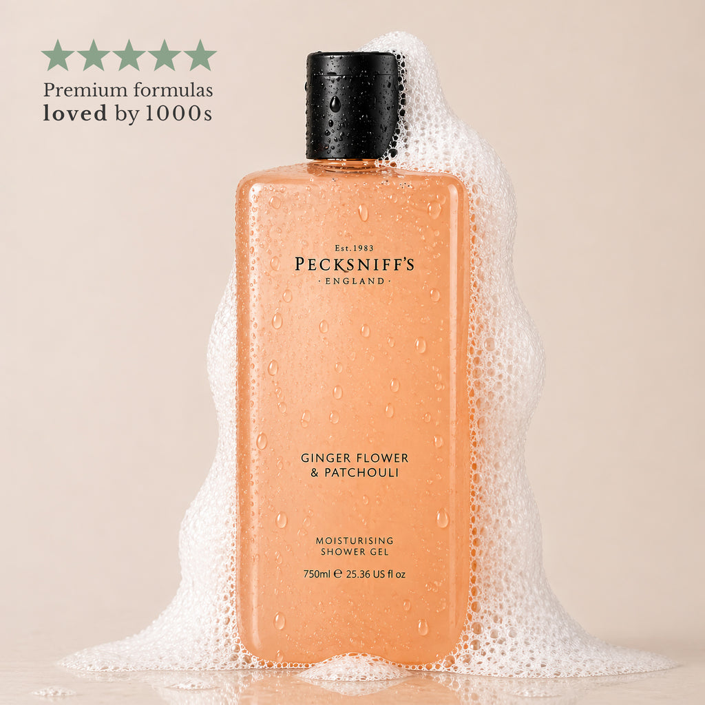 Pecksniff's Ginger Flower & Patchouli Moisturizing Shower Gel | 750 ml/25.3 Fl Oz