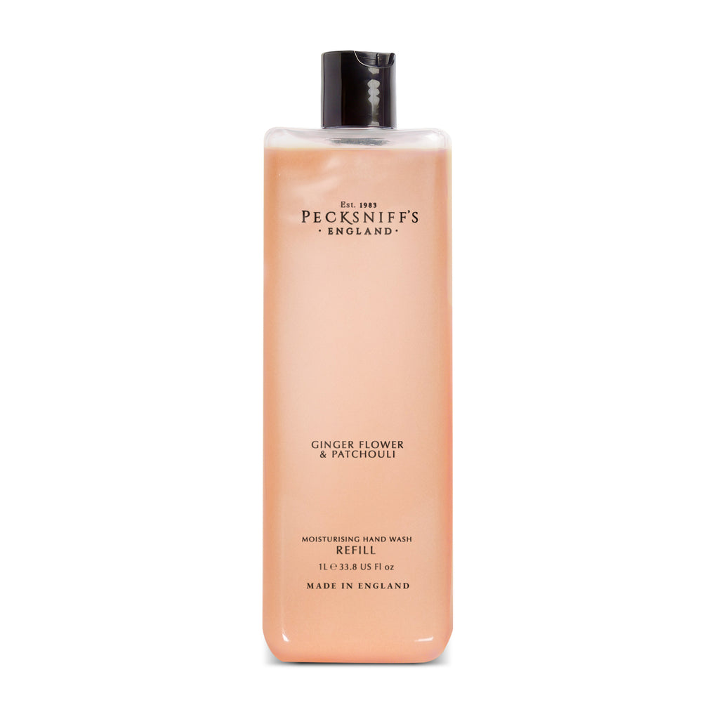 Pecksniff's Ginger Flower & Patchouli Scented Moisturizing Hand Wash Refill | 1 L/1000 ml, 33.8 fl oz