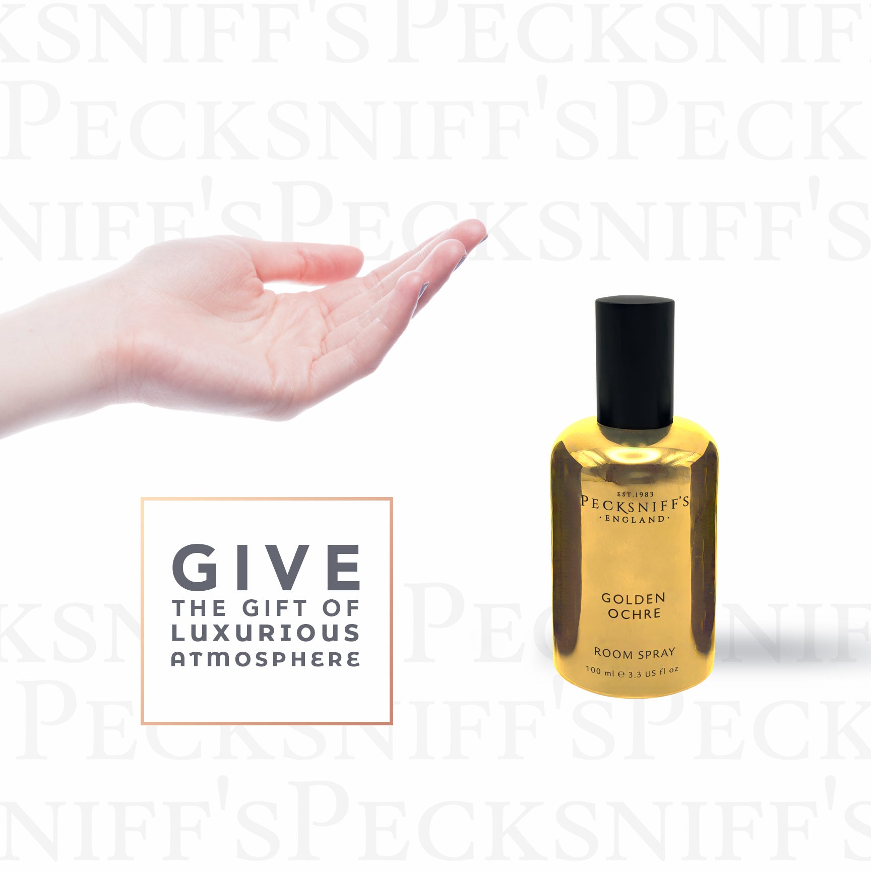 Pecksniffs Golden Ochre Classic Room Spray | 100ml/3.38 Fl Oz