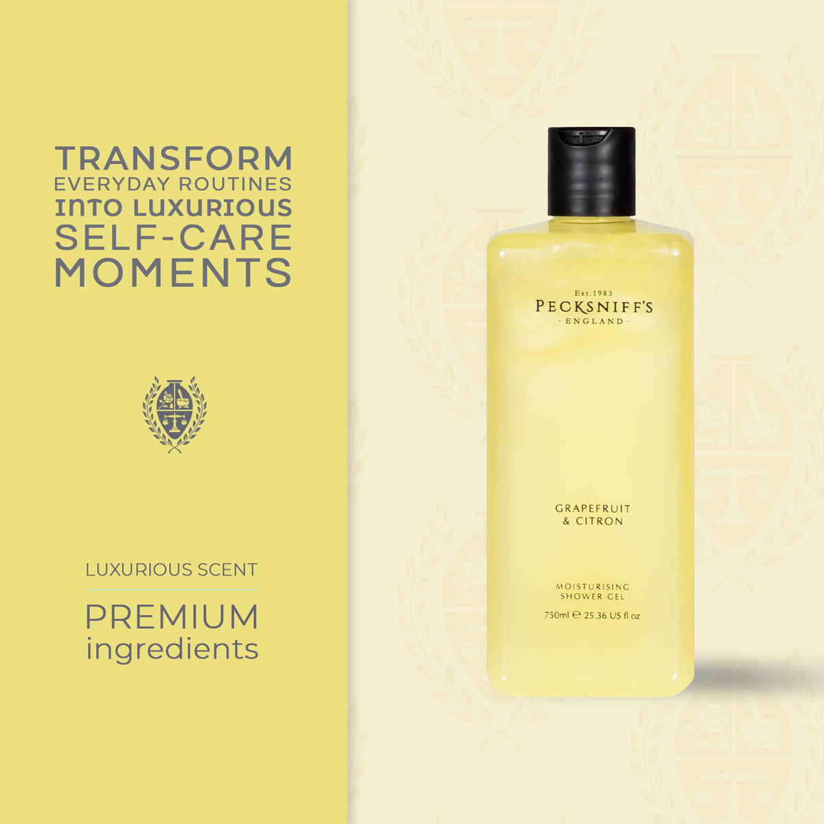Pecksniff's Grapefruit & Citron Moisturizing Shower Gel | 750ml / 25.36 Fl Oz