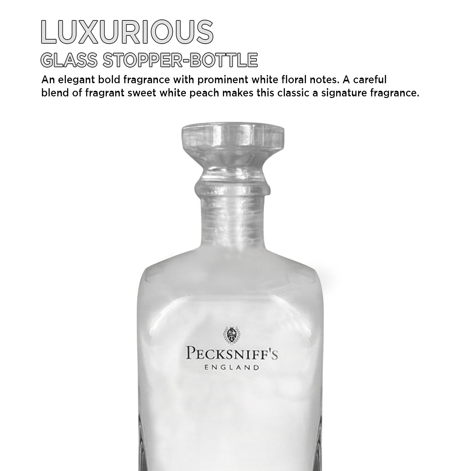 Pecksniffs Gardenia & White Peach Luxury Bath Soak | 700ml /23.6 Fl Oz