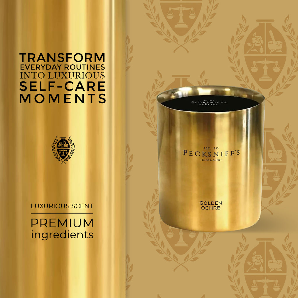 Pecksniffs Golden Ochre Scented Candle | 1 Wick, 180g/6.34 oz