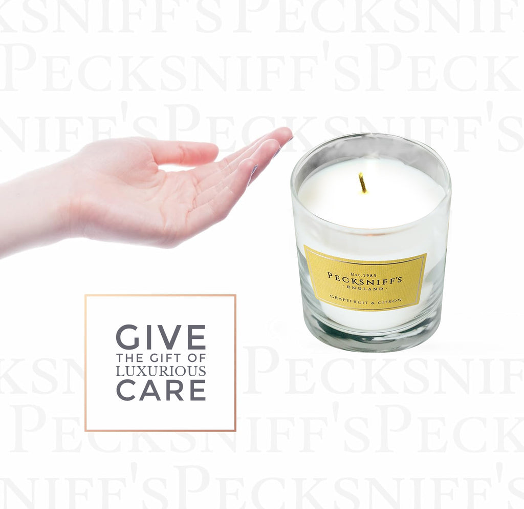 Pecksniff's Classic Grapefruit & Citron Scented Candle | 1 Wick, 184g/6.49oz