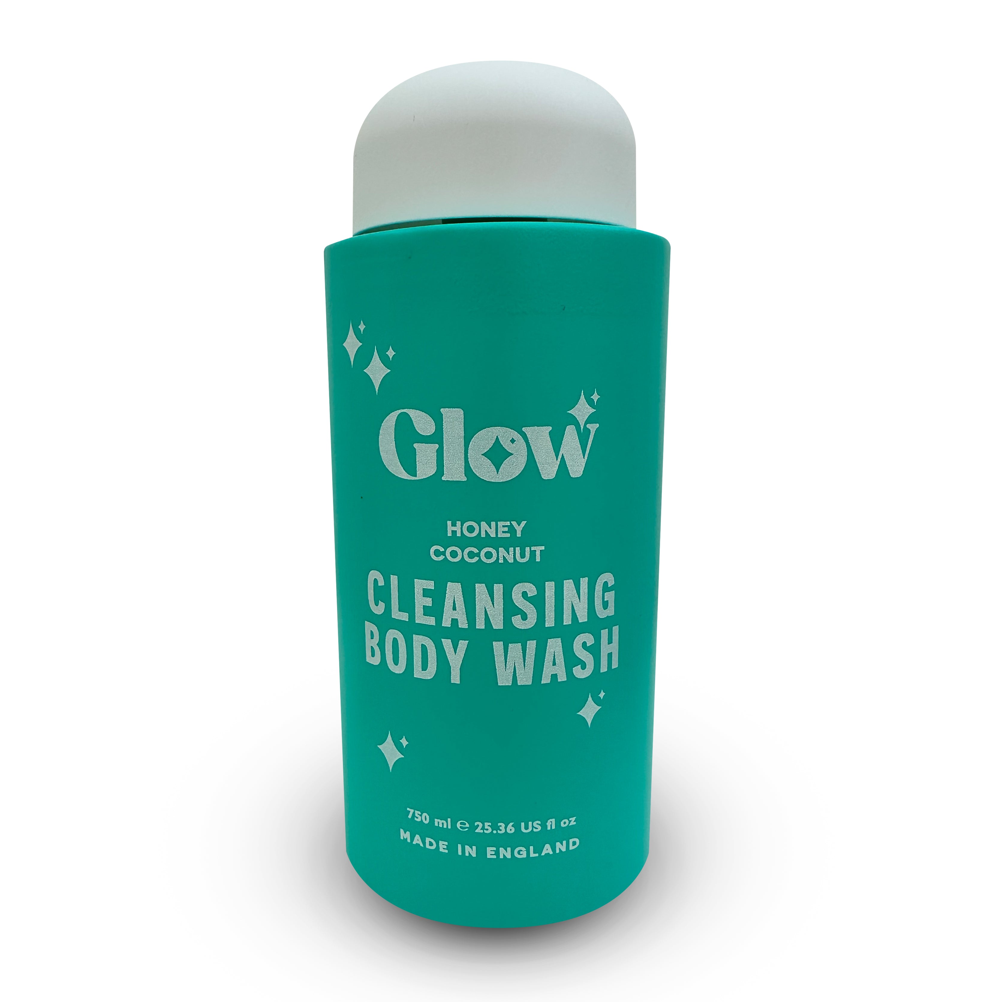 Glow Cleansing Body Wash – Honey Coconut, 750 ml / 25.36 fl oz – Creamy Tropical Scent, Skin-Softening Formula, Made in England