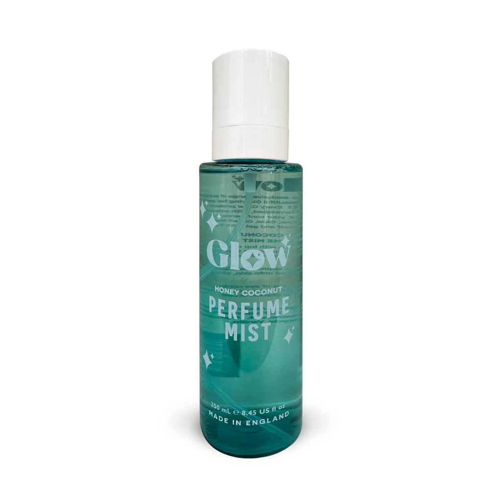 Glow Perfume Mist, Honey Coconut Body Spray, 250 ml / 8.45 fl oz, Made in England