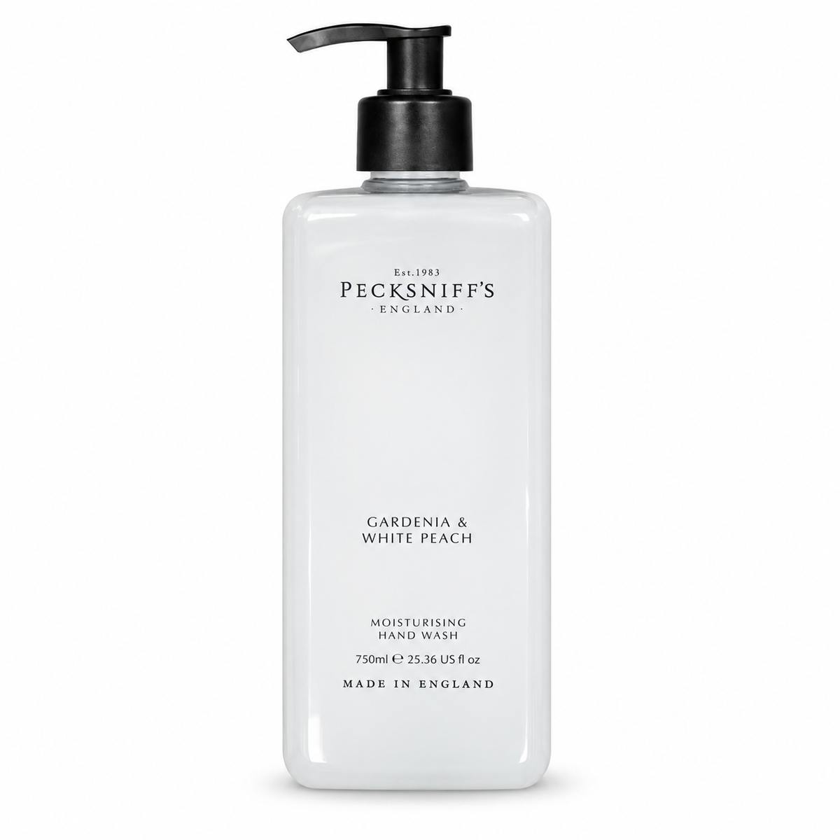 Pecksniff's Classic Gardenia & White Peach Scented Moisturizing Hand Wash | 750ml, 25.3 Fl oz