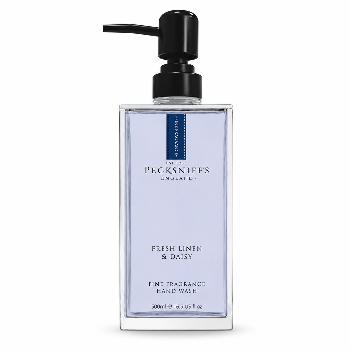 Pecksniffs Fresh Linen & Daisy Fine Fragrance Hand Wash in a Glass Bottle | 500ml, 16.9 Fl oz