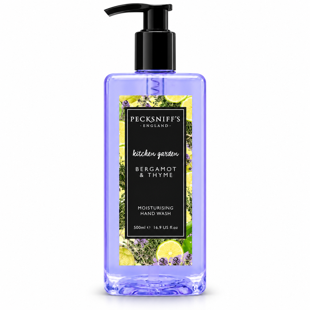 Pecksniff's Classic Bergamot & Thyme Scented Moisturizing Hand Wash | 500ml, 16.9 Fl oz