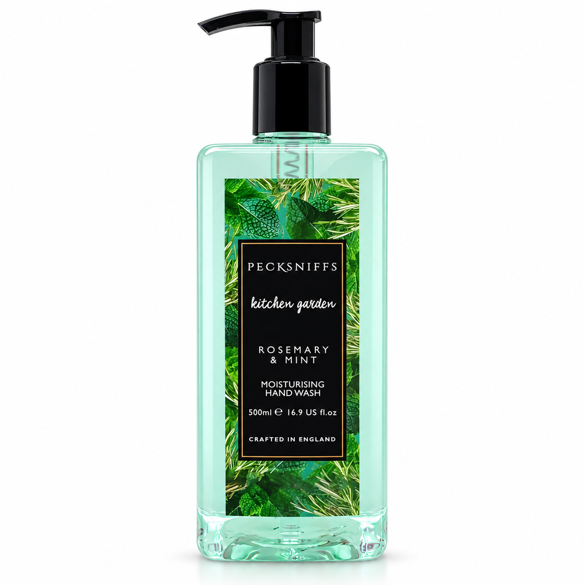 Pecksniffs Rosemary & Mint Scented Moisturizing Hand Wash | 500ml, 16.9 Fl oz