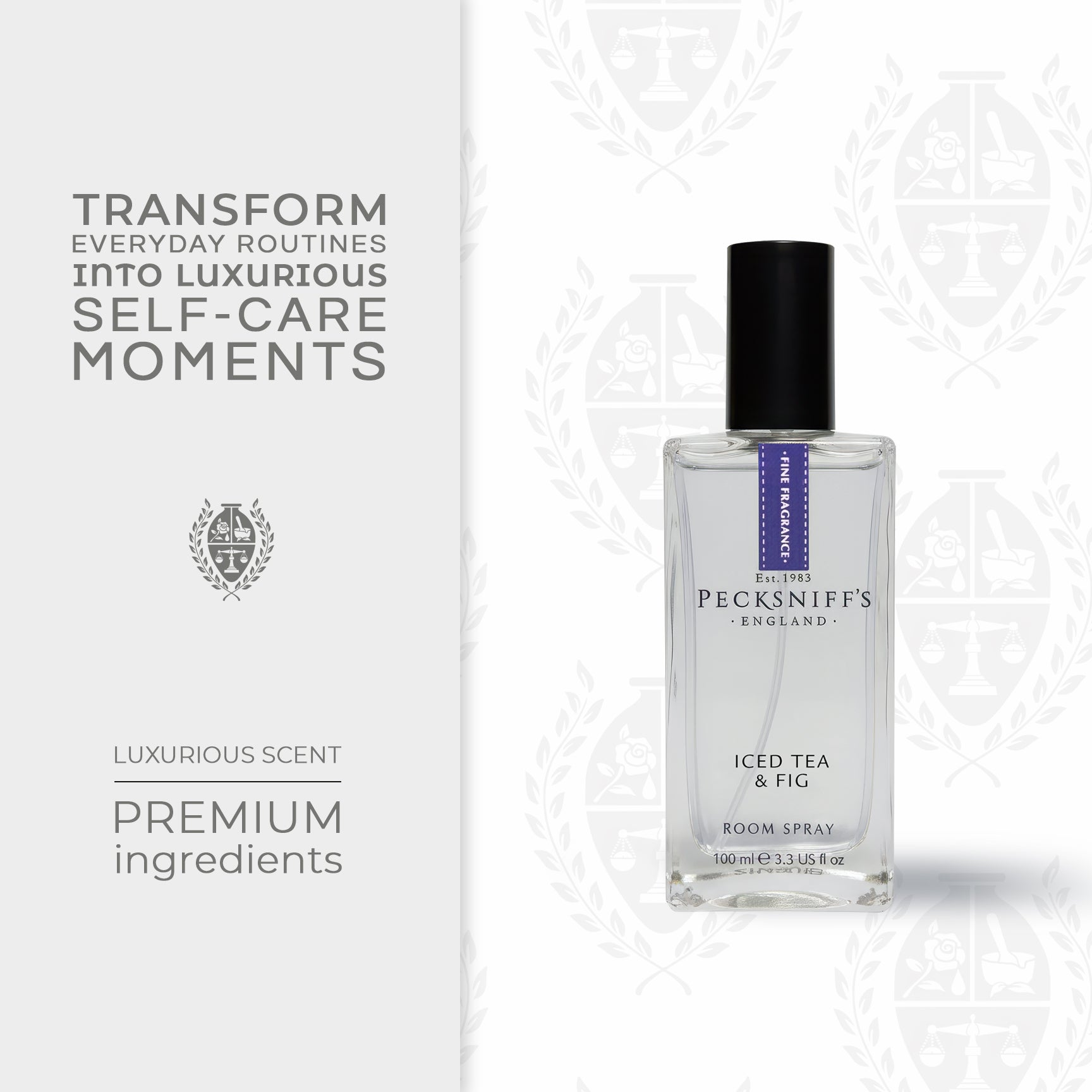 Pecksniffs Iced Tea & Fig Classic Room Spray | 100ml/3.38 Fl Oz