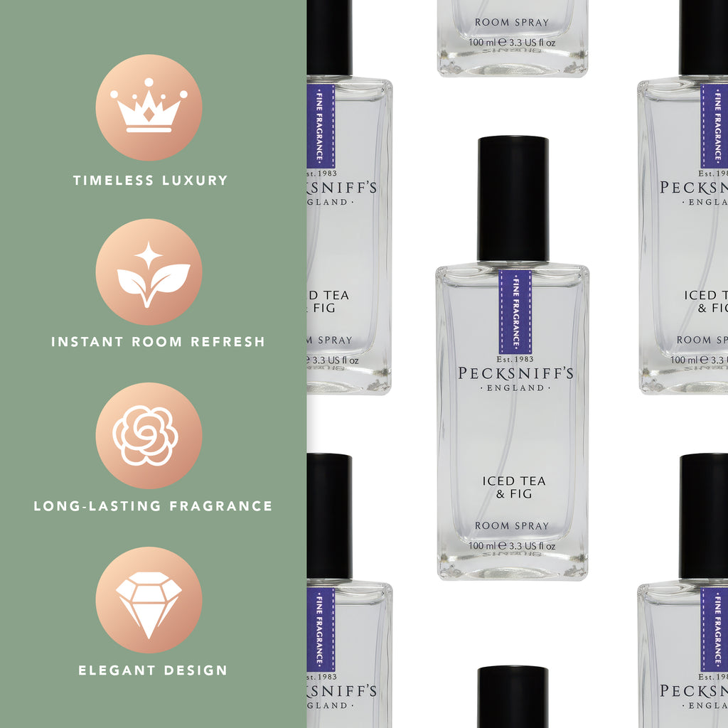 Pecksniffs Iced Tea & Fig Classic Room Spray | 100ml/3.38 Fl Oz