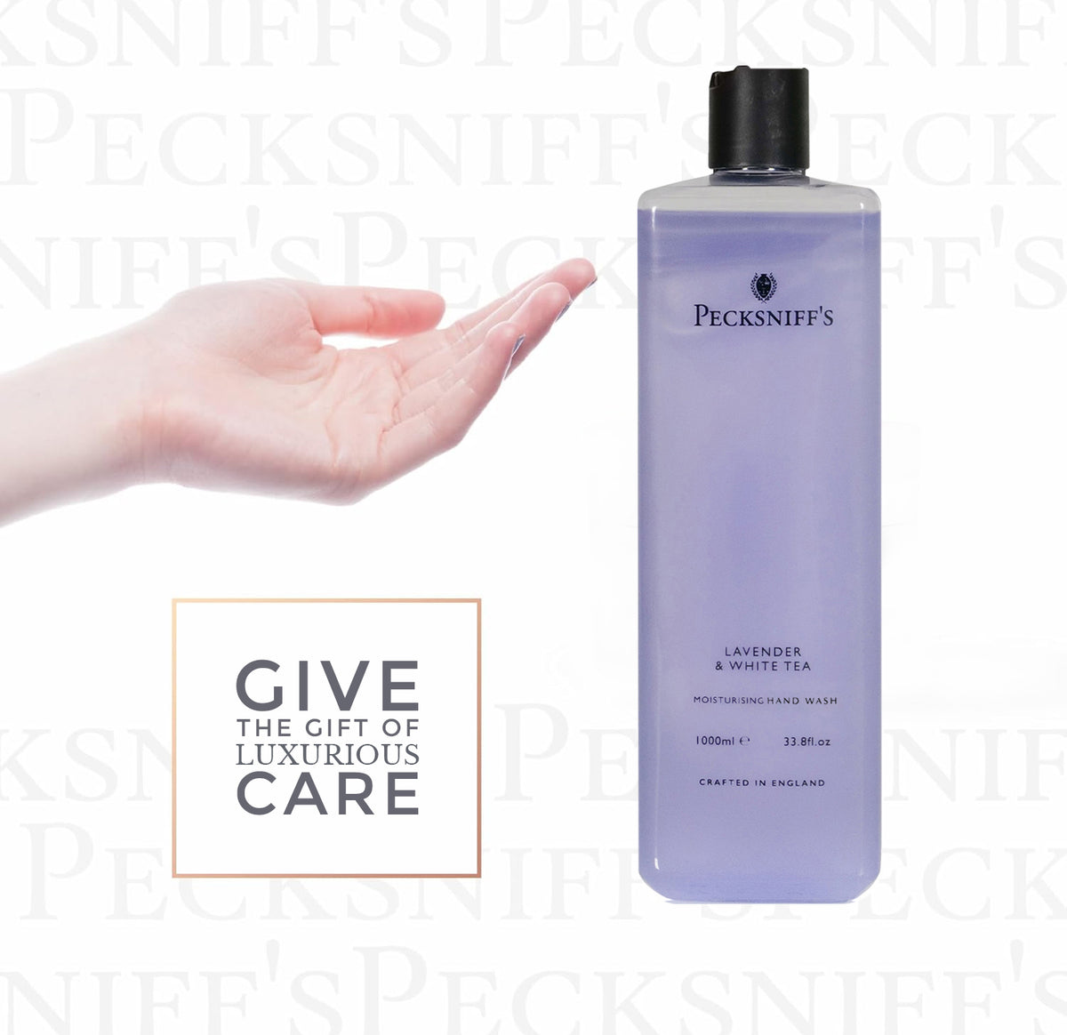 Pecksniff's Classic Lavender & White Tea Scented Moisturizing Hand Wash Refill | 1L/1000ml, 33.8 Fl oz