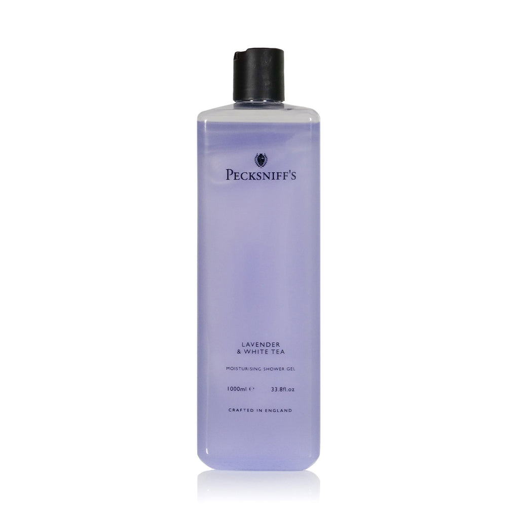 Pecksniffs Lavender & White Tea Moisturizing Shower Gel | 1000 ml / 33.80 Fl Oz