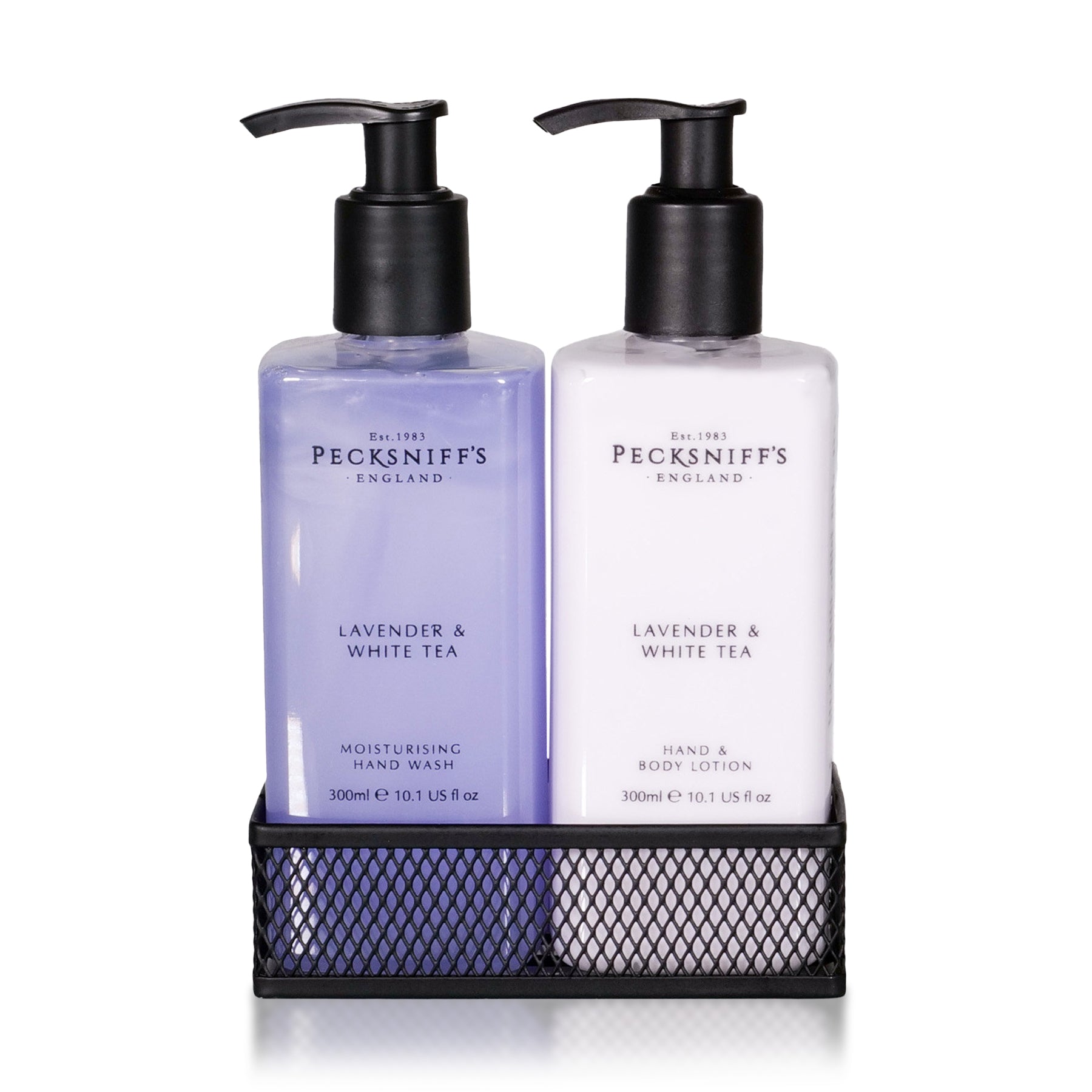 Pecksniffs Lavender & White Tea Classic Hand Wash, Lotion & Caddy