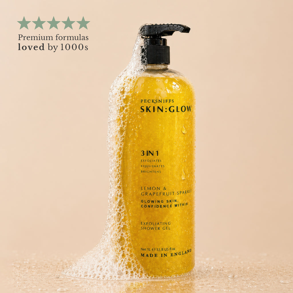 Pecksniffs Lemon & Grapefruit Sparkle Exfoliating Shower Gel | 1000 ml / 33.80 Fl Oz