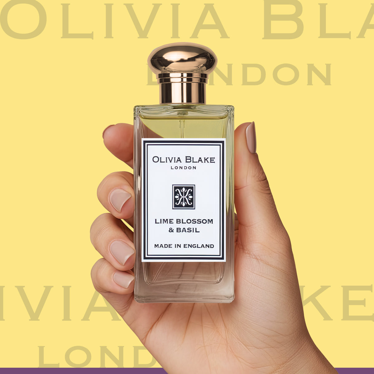 Olivia Blake Lime Blossom & Basil Perfume for Women – Fine Fragrance Eau de Cologne Spray, 100 ml/3.3 fl oz
