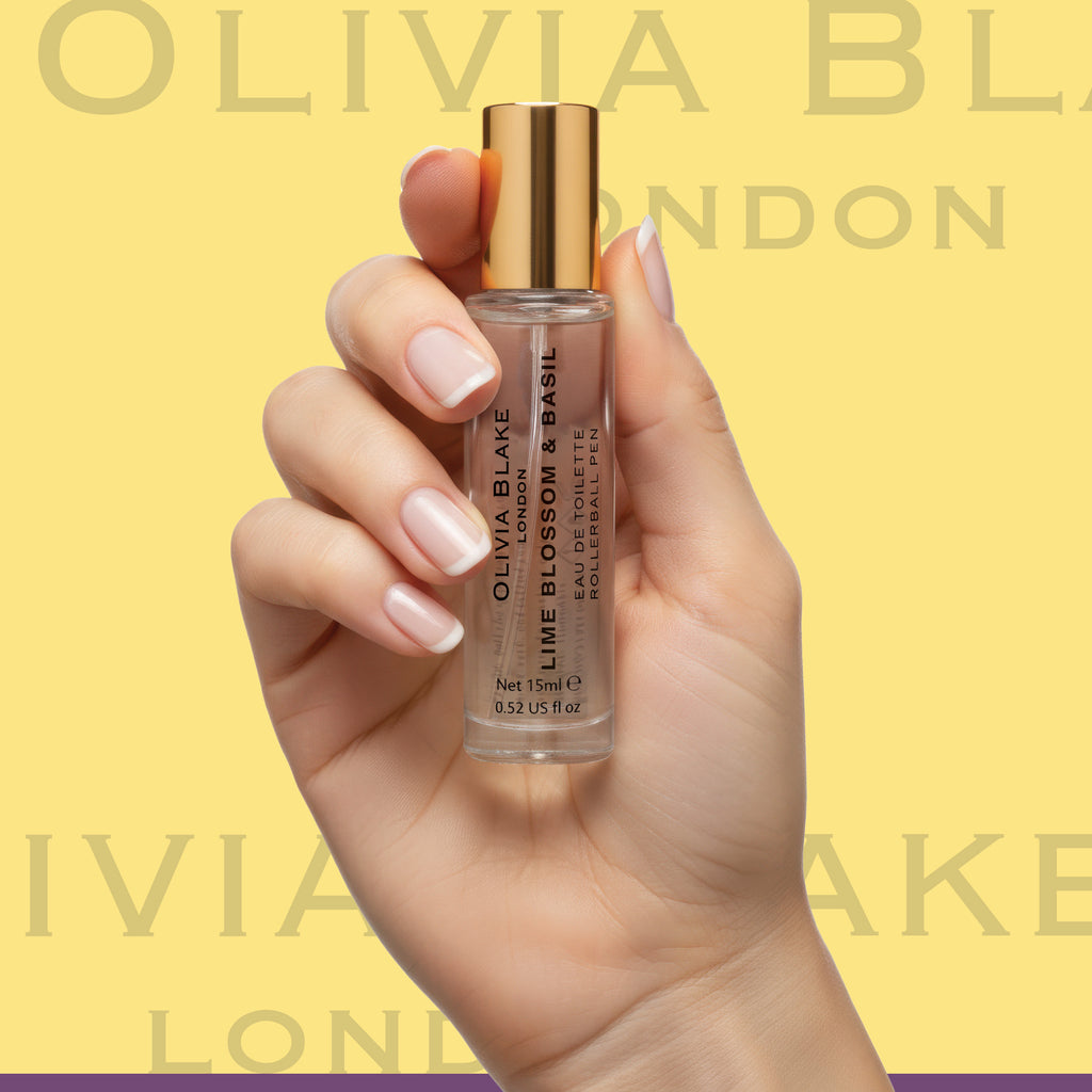 Olivia Blake Lime Blossom & Basil Perfume Roller Ball – 15 ml/0.52 fl oz Fine Fragrance Eau de Toilette, Travel Size Perfume for Women