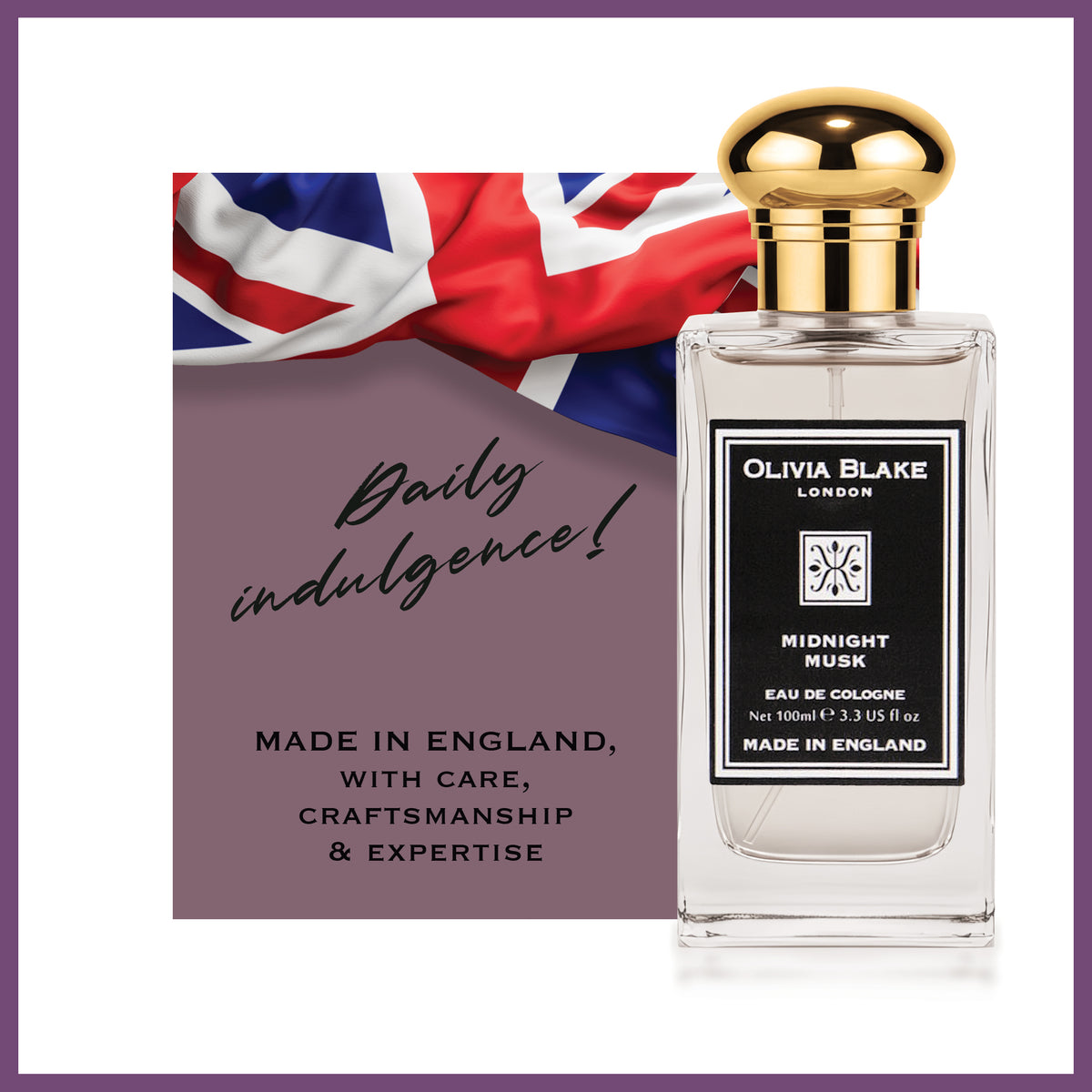 Olivia Blake Midnight Musk Perfume for Women – Fine Fragrance Eau de Cologne Spray, 100 ml/3.3 fl oz