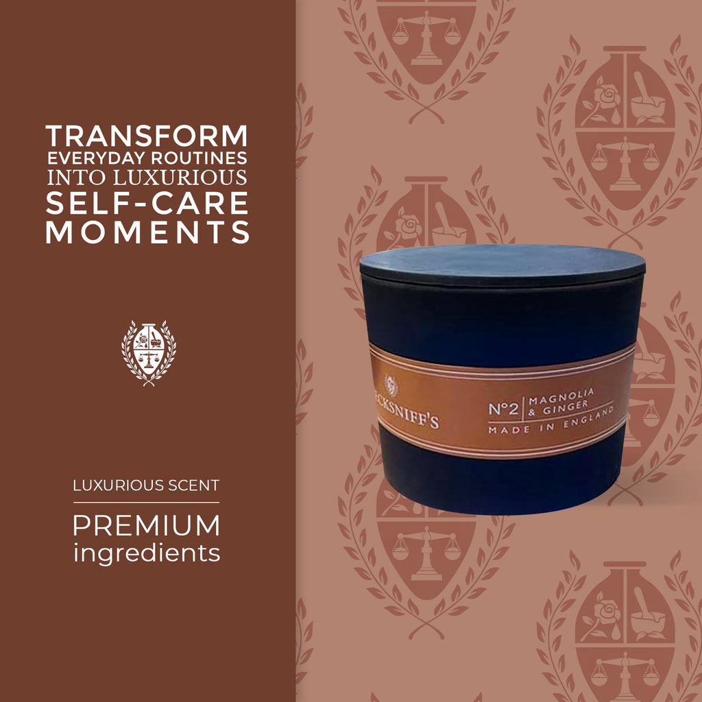Pecksniffs Black Magnolia & Ginger Scented Candle | 3 Wicks, 283g/9.9oz