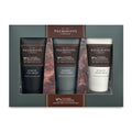 Pecksniff’s Men’s Trio Face Collection – Leather & Oakmoss – Face Wash, Face Scrub & Shave Balm Gift Set, 3 x 75ml