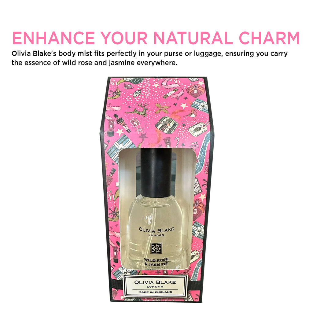 Olivia Blake Cracker House Body Mist Wild Rose & Jasmine Floral Body Spray | 50ml, 1.69 Fl Oz